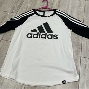 adidas black white shirt